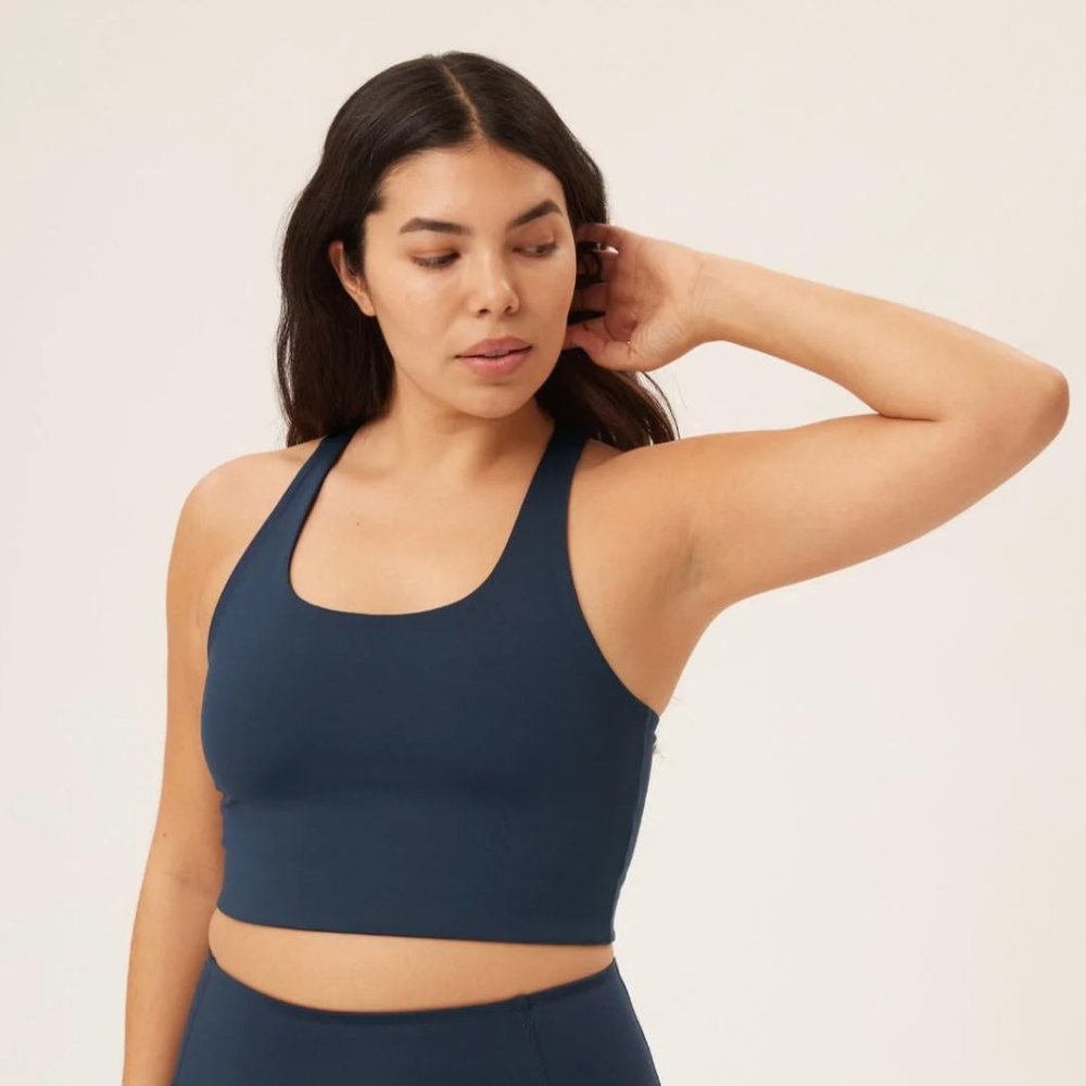 Girlfriend Collective Midnight Paloma Racerback Bra